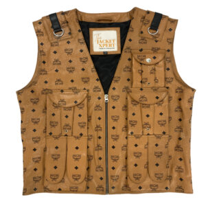 Shop Men's Genuine Leather Printed Vest | Leather Jackets