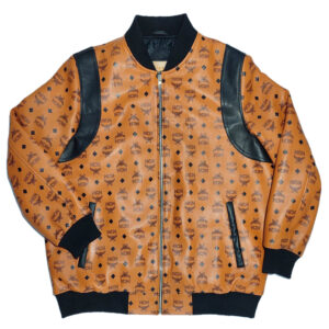 Yellow Leather Bomber Jacket For Men | Leather Jacket